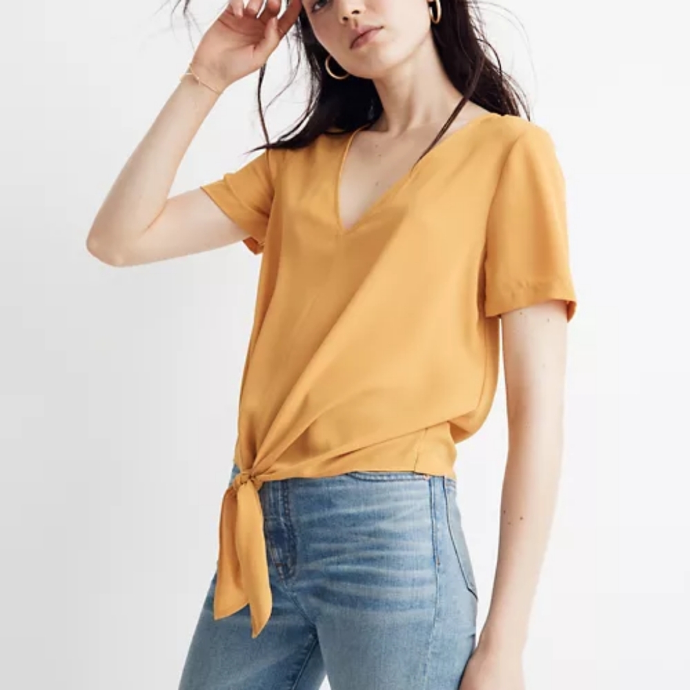 Madewell Novel Tie-Front Top